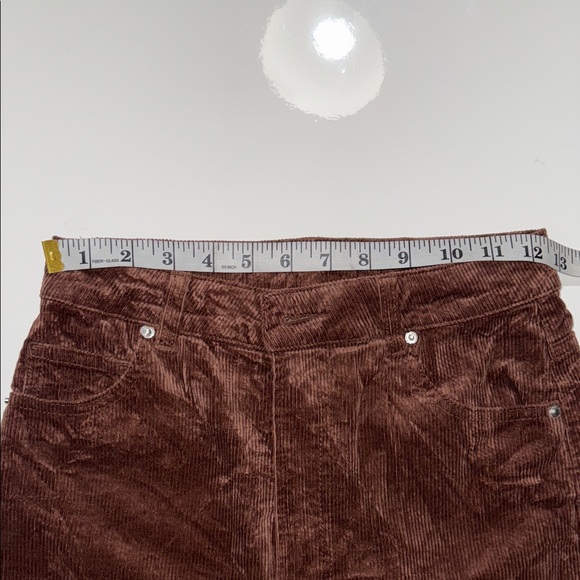 H&M Divided Corduroy Pants Womens 4 Brown Cotton High-Rise Straight Leg - Picture 5 of 9